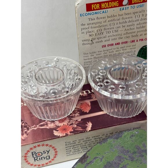 Vintage Flower Frog Candle Holder Lot Posy Flower Fashioner Vogue Dazey Kenzan - Picture 10 of 11